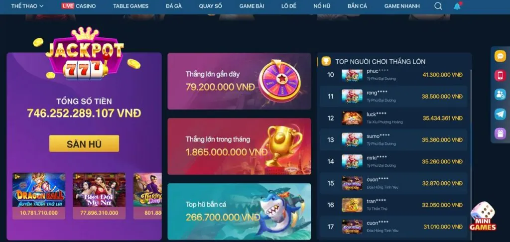 Vòng quay miễn phí và tiền thưởng hàng ngày